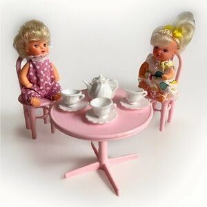 1990s Vintage Sandi Dolls / Babies Family w/ Furniture & Foods Lot